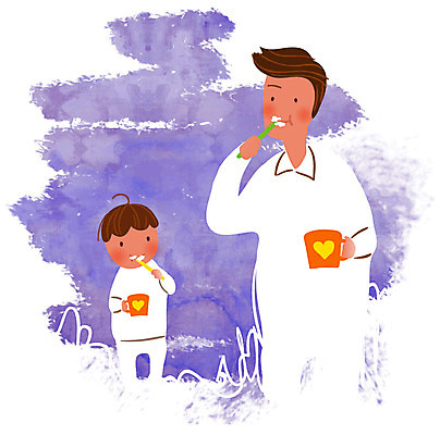 EPS 클립아트 남자 행복 아들 어린이 일러스트 가족 사랑 미소 웃음 사람 소년 성인 두명 컵 위생용품 화목 양치 자녀 가족라이프 아빠 칫솔 부자지간 남자만 국내일러스트 라이프스타일 식기 감정 생활용품 컨셉 관계 표정 청결 파일형식 벡터