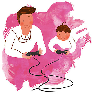 EPS 클립아트 남자 행복 아들 어린이 엎드리기 일러스트 가족 놀이 사랑 미소 웃음 사람 소년 성인 취미 두명 화목 게임 자녀 가족라이프 아빠 게임기 부자지간 남자만 국내일러스트 라이프스타일 감정 컨셉 관계 모션 표정 파일형식 벡터