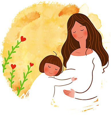 EPS 클립아트 식물 여자 꽃 딸 행복 어린이 일러스트 가족 모녀 엄마 사랑 미소 웃음 사람 소녀 성인 두명 임산부 임신 만지기 자녀 가족라이프 태교 복부 여자만 국내일러스트 라이프스타일 감정 관계 모션 표정 신체부위 파일형식 벡터