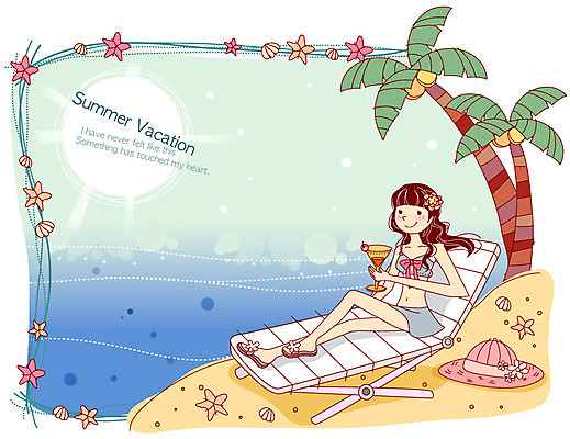 EPS 주간 나무 식물 모자 계절 여자 수영복 여유 음료 바다 여행 와인잔 일러스트 휴가 휴식 여름방학 한명 사람 20대 성인 취미 해변 야외 라이프 물 여름 여름휴가 바캉스 비키니 모래사장 야자수 칵테일 선베드 여자만 여자한명만 성인여자만 청년만 청년여자만 성인한명만 청년여자한명만 성인여자한명만 성인만 국내일러스트 자연요소 1 잡화 옷 감정 컨셉 술잔 의자 방학 주류 청년 생활 파일형식 벡터 여름_계절