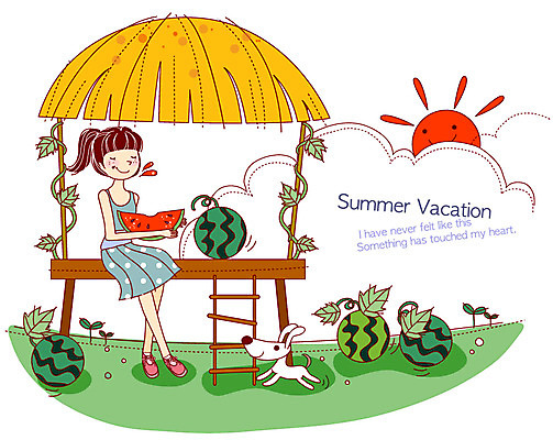 EPS 주간 동물 구름 계절 여자 여유 음식 여행 과일 일러스트 포유류 하늘 휴가 휴식 여름음식 수박 여름방학 한명 미소 웃음 사람 20대 성인 취미 야외 라이프 여름 여름휴가 바캉스 반려동물 태양 개 강아지 오두막 여자만 여자한명만 성인여자만 청년만 청년여자만 성인한명만 청년여자한명만 성인여자한명만 성인만 제철음식 제철과일 국내일러스트 자연요소 1 감정 컨셉 방학 표정 청년 생활 제철 파일형식 벡터 여름_계절