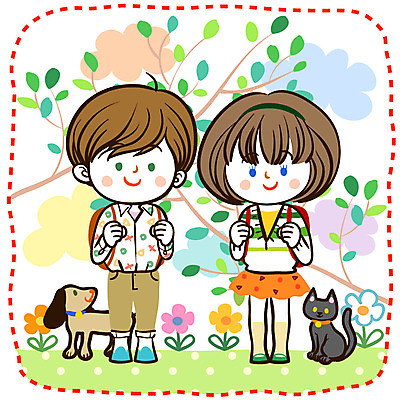 EPS 클립아트 나무 식물 동물 캐릭터 학생 여자 어린이교육 교육 남자 꽃 초등학생 어린이 잎 가방 일러스트 포유류 나뭇잎 교육캐릭터 책가방 초등학교 초등교육 사람 소녀 소년 두명 라이프 반려동물 스쿨라이프 고양이 개 강아지 백팩 초등생활 어린이만 국내일러스트 일러캐릭터 라이프스타일 잡화 학교 생활 파일형식 벡터