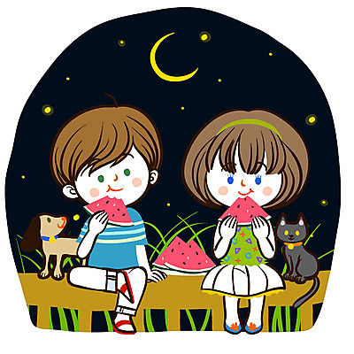 EPS 클립아트 식물 동물 캐릭터 학생 계절 여자 어린이교육 교육 열매 남자 별 초등학생 어린이 음식 과일 일러스트 포유류 밤하늘 방학 여름음식 교육캐릭터 수박 초등학교 여름방학 초등교육 사람 소녀 소년 초원 야외 두명 라이프 여름 울타리 반려동물 스쿨라이프 고양이 달 풀 개 강아지 야간 초승달 오두막 먹기 원두막 초등생활 어린이만 제철음식 제철과일 국내일러스트 일러캐릭터 자연요소 라이프스타일 학교 모션 하늘 휴가 생활 담장 제철 파일형식 벡터 여름_계절