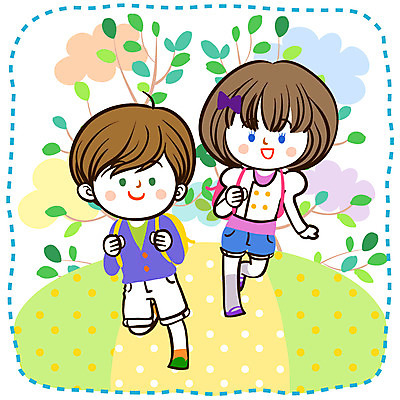 EPS 클립아트 나무 식물 캐릭터 학생 여자 어린이교육 교육 남자 초등학생 어린이 잎 가방 일러스트 나뭇잎 교육캐릭터 책가방 초등학교 초등교육 사람 소녀 소년 두명 라이프 스쿨라이프 등교 하교 초등생활 어린이만 국내일러스트 일러캐릭터 라이프스타일 잡화 학교 생활 등하교 파일형식 벡터