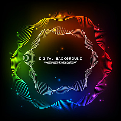 EPS 선 백그라운드 무늬 곡선 일러스트 디지털백그라운드 사람없음 그래픽 빛 컬러풀 디지털 입체 기하학 국내일러스트 컬러 파일형식 벡터