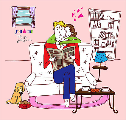 EPS 동물 한마리 커플 여자 남자 감정 반려견 커피 음식 일러스트 창문 포유류 포옹 조명 잔 책장 실내 사랑 미소 웃음 사람 20대 성인 두명 책 컵 30대 반려동물 소파 카펫 스탠드 커튼 신문 개 강아지 커피잔 개밥그릇 성인만 국내일러스트 1 그릇 식기 음료 가구 의자 관계 안기 표정 청년 내부 간행물 장년 뉴스 애견용품 파일형식 벡터