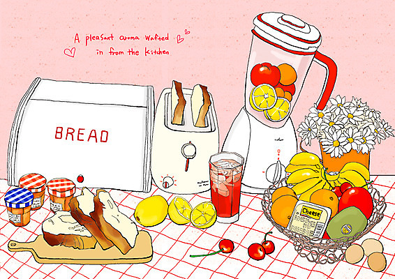 PSD 식물 그릇 접시 열매 꽃 음료 음식 빵 토마토 오렌지 과일 라인일러스트 일러스트 식재료 방울토마토 잔 도마 바나나 요리 사람없음 컵 계란 꽃병 양념 체리 레몬 믹서 식빵 토스트 레시피 버터 토스트기 국내일러스트 식기 채소 주방용품 알 가전제품 파일형식