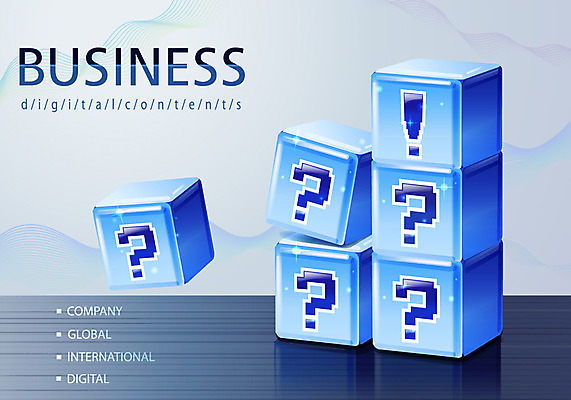 EPS 도형 백그라운드 일러스트 디지털백그라운드 비즈니스 사람없음 글로벌 디지털 글로벌비즈니스 블록 물음표 느낌표 정사각형 콘텐츠 국내일러스트 기호 파일형식 벡터