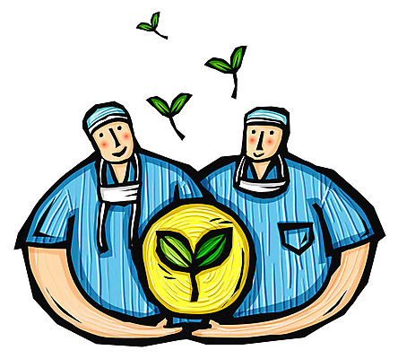 EPS 식물 캐릭터 남자 일러스트 홍보캐릭터 의학 사람 20대 성인 두명 치료 새싹 의사 알림 수술복 판화 남자만 성인남자만 청년만 청년남자만 성인만 국내일러스트 일러캐릭터 미술 청년 의료진 가운 파일형식 벡터