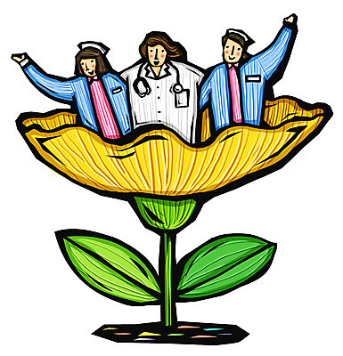 EPS 식물 캐릭터 여자 꽃 일러스트 홍보캐릭터 의학 청진기 병원 미소 웃음 사람 20대 성인 치료 세명 간호사 의사 알림 여의사 판화 여자만 성인여자만 청년만 청년여자만 성인만 국내일러스트 일러캐릭터 의료기기 표정 미술 청년 의료진 파일형식 벡터
