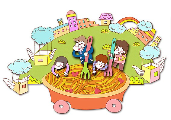 PSD 구름 라이프스타일 건축물 여자 남자 건축 행복 어린이 포크 무지개 날개 일러스트 가족 사랑 미소 웃음 사람 여러명 건물 상자 하트 가족라이프 어린이만 국내일러스트 자연요소 모양 식기 감정 다수 관계 표정 생활 파일형식