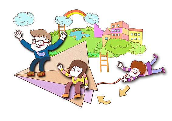 PSD 식물 구름 라이프스타일 건축물 여자 남자 건축 행복 화살표 어린이 무지개 일러스트 사다리 가족 사랑 사람 소년 건물 세명 가족라이프 종이비행기 어린이만 국내일러스트 자연요소 감정 관계 생활 도구 종이접기 파일형식