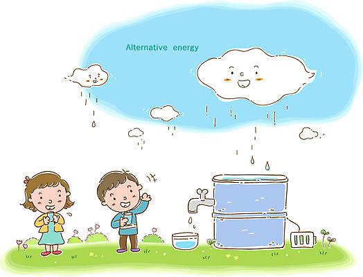 EPS 주간 구름 여자 남자 초등학생 어린이 일러스트 하늘 미소 웃음 사람 소녀 소년 야외 두명 물 자연보호 그린캠페인 에너지 그린에너지 건전지 환경보전 수도꼭지 에너지절약 물절약 어린이만 국내일러스트 자연요소 학생 캠페인 자연 표정 절약 보호 사회이슈 파일형식 벡터