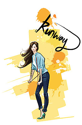 EPS 전신 모델 라이프스타일 옷 여자 패션 포즈 일러스트 바지 한명 서기 사람 20대 성인 뷰티 워킹 코디 패션쇼 런웨이 여자만 여자한명만 성인여자만 청년만 청년여자만 성인한명만 청년여자한명만 성인여자한명만 성인만 국내일러스트 1 모션 하의 청년 생활 쇼 파일형식 벡터