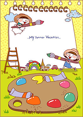 EPS 구름 모자 학생 건축물 여자 어린이교육 교육 남자 건축 초등학생 어린이 무지개 일러스트 사다리 승용차 자동차 방학 여름방학 미술 사람 소녀 소년 잔디 초원 두명 건물 물감 그림물감 미술도구 붓 체험학습 풀 팔레트 스케치북 그림 밀짚모자 미술교육 어린이만 국내일러스트 자연요소 식물 모자_잡화 잡화 육상교통 휴가 문화예술 학용품 도구 체험 오브젝트 파일형식 벡터 여름_계절