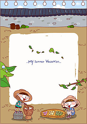 EPS 나무 식물 모자 학생 건축물 여자 어린이교육 교육 남자 건축 초등학생 어린이 음식 고건축 잎 일러스트 방학 나뭇잎 떡 기와 여름방학 사람 소녀 소년 두명 담장 나뭇가지 체험학습 이슬 밀짚모자 송편 절구 방아 어린이만 국내일러스트 모자_잡화 잡화 휴가 도구 체험 파일형식 벡터 여름_계절