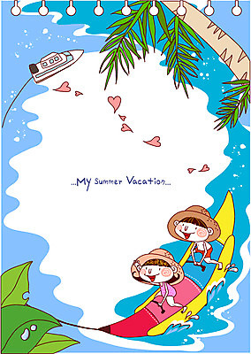 EPS 나무 식물 모자 학생 여자 어린이교육 교육 남자 초등학생 어린이 여행 잎 일러스트 놀이 방학 휴가 나뭇잎 여름방학 사람 소녀 소년 두명 물 놀이용품 하트 체험학습 보트 밀짚모자 바나나보트 어린이만 국내일러스트 자연요소 모양 모자_잡화 잡화 배_교통 체험 오브젝트 파일형식 벡터 여름_계절