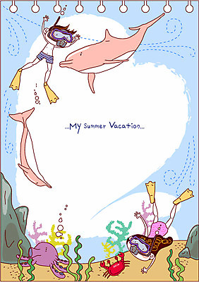 EPS 동물 학생 여자 어린이교육 교육 남자 초등학생 어린이 일러스트 포유류 방학 여름방학 사람 소녀 소년 두명 바닷속 해저 수영 꽃게 게 체험학습 해조류 잠수부 물안경 오리발 잠수 돌고래 스쿠버다이빙 문어 미역 어린이만 국내일러스트 휴가 연체동물 갑각류 수중 수중동물 수상스포츠 체험 해양식물 전문직 수영용품 파일형식 벡터 여름_계절