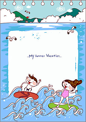 EPS 동물 학생 여자 어린이교육 교육 남자 물결 초등학생 어린이 스포츠 바다 여행 일러스트 갈매기 조류 레저 방학 휴가 산 여름방학 사람 소녀 소년 두명 레포츠 여름휴가 바캉스 서핑보드 서핑 급류 어린이만 국내일러스트 수상스포츠 보드_스포츠 파일형식 벡터 여름_계절