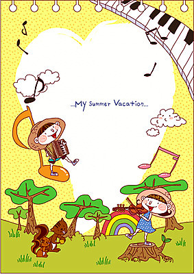 EPS 나무 식물 동물 구름 학생 여자 어린이교육 교육 남자 초등학생 어린이 악기 음악 무지개 연주 음표 일러스트 현악기 방학 여름방학 사람 소녀 소년 두명 하트 체험학습 건반 피아노 건반악기 바이올린 다람쥐 음악교육 나무밑둥 아코디언 어린이만 국내일러스트 자연요소 모양 기호 휴가 문화예술 체험 설치류 파일형식 벡터 여름_계절