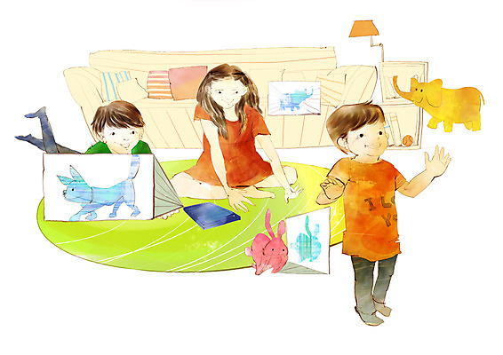 PSD 동물 여자 남자 초등학생 어린이 일러스트 코끼리 미술 사람 소녀 소년 세명 전자제품 스탠드 토끼 그리기 강아지 입체 첨단과학 그림 IT라이프 어린이만 국내일러스트 학생 라이프스타일 과학 포유류 모션 문화예술 조명 정보기술 반려동물 개 파일형식