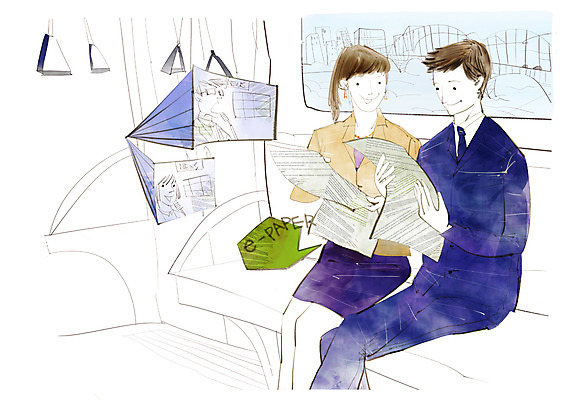 PSD 여자 남자 의자 일러스트 비즈니스 넥타이 대중교통 사람 정장 20대 성인 두명 전자제품 기차 비즈니스맨 비즈니스우먼 신문 전철 입체 첨단과학 IT라이프 청년만 성인만 국내일러스트 라이프스타일 잡화 옷 육상교통 교통수단 과학 가구 정보기술 청년 간행물 직장인 뉴스 파일형식