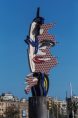 포토 JPG 해외이미지 주간 조각 여행 미술 사람없음 야외 햇빛 숫자 머리 스페인 예술가 바르셀로나 팝 해외202009 해외포토 자연요소 문자 유럽 문화예술 신체부위 태양 파일형식