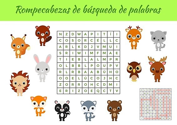 EPS 해외이미지 동물 템플릿 교육 어린이 십자가 일러스트 곰 학교 사슴 경기 가로 단어 컬러풀 유치원 게임 마음 퍼즐 수수께끼 퀴즈 플랫 만화 검색 다람쥐 정사각형 여우 부엉이 페이지 문제 해결 발견 고립 대답 비버 스페인어 해외202009 해외일러스트 도형 문자 스포츠 컬러 포유류 놀이 조류 사람 설치류 파일형식 벡터