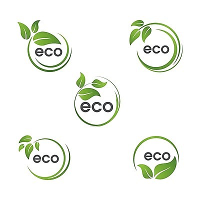 EPS 해외이미지 일러스트 나뭇잎 사람없음 초록색 원형 에코 해외202009 해외일러스트 도형 컬러 잎 환경 파일형식 벡터