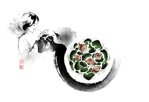 PSD 그릇 여자 한식 음식 일러스트 캘리그라피 붓터치 육류 사람 성인 전통음식 소고기 아기 해초 영양 번짐 국물 파 미역 건강식 미역국 자양식품 국내일러스트 전통 식기 채소 식재료 해조류 국 영양제 파일형식 효과