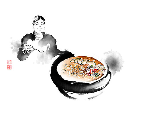 PSD 그릇 남자 한식 음식 일러스트 캘리그라피 고추 호박 붓터치 한명 사람 청년 성인 숟가락 전통음식 된장 맛 솥 먹기 홍고추 영양 번짐 두부 국물 애호박 건강식 음미 청국장 성인남자한명만 맛있는 자양식품 국내일러스트 1 전통 식기 컨셉 채소 모션 주방용품 수저 양념 찌개 영양제 남자한명만 성인남자만 파일형식 효과