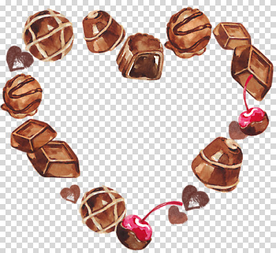 편집 편집이미지 수채화 프레임 발렌타인데이 사랑 누끼 사람없음 갈색 초콜릿 하트 번짐 PNG 하트프레임 편집소스 모양 감정 컬러 데이이벤트 디저트 파일형식 효과