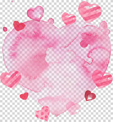 편집 편집이미지 분홍색 수채화 프레임 선물 사랑 누끼 사람없음 하트 번짐 PNG 하트프레임 편집소스 모양 감정 컬러 파일형식 효과