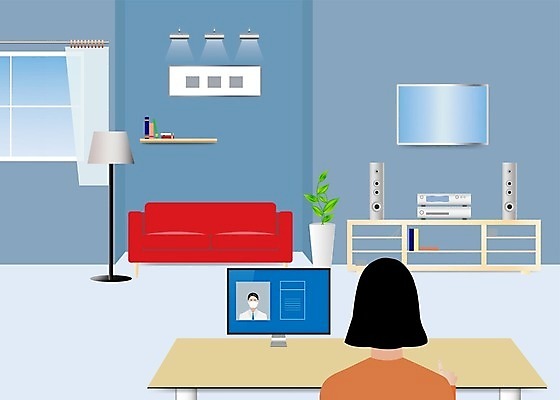 EPS 해외이미지 무료이미지 직업 디자인 여자 백그라운드 컨셉 거실 인터넷 일러스트 비즈니스 통신 주택 건강 사람 치료 컴퓨터 약 스크린 모니터 웹 환자 의사 흰색 도움 네트워크 플랫 약국 스마트 서비스 컨설턴트 예방 멀리 온라인 돌봄 지원 해외202009 해외202105 해외일러스트 컬러 의학 모션 건물 전자제품 의료진 전문직 상담 파일형식 벡터 무료콘텐츠