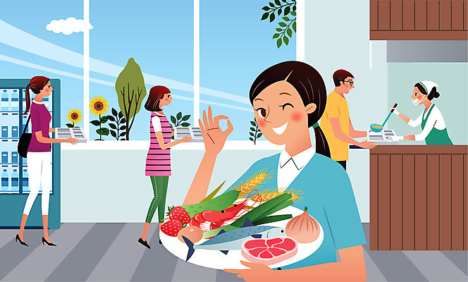 전신 구름 여자 남자 꽃 음료 음식 일러스트 식재료 딸기 양파 나뭇잎 오이 새우 육류 어류 안전 사람 여러명 상반신 성인 식당 계란 벼 OK 국자 파 급식 자판기 성인만 국내일러스트 AI파일 자연요소 식물 다수 잎 채소 과일 주방용품 곡류 갑각류 손짓 상점 알 수중동물 파일형식 벡터