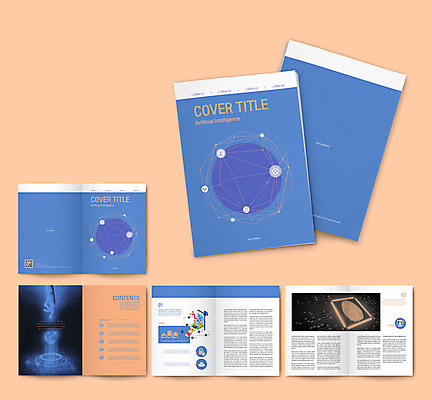 템플릿 교육 ZIP 리플렛 하늘 기술 팜플렛 사람없음 파란색 로봇팔 인디자인 INDD 4차산업 AI_인공지능 이미지템플릿 산업 컬러 로봇 파일형식