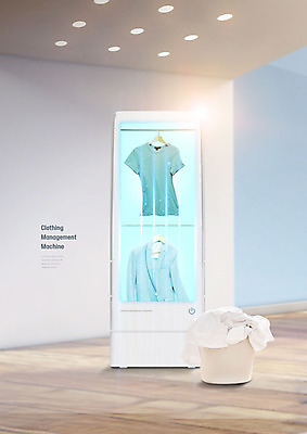 PSD 편집이미지 옷 티셔츠 사람없음 재킷 가전제품 베이지색 빨래바구니 스타일러 이미지편집 컬러 셔츠 바구니 외투 빨래 파일형식