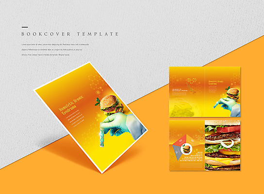 PSD 템플릿 표지디자인 북디자인 손 출판디자인 표지 ZIP 내지 리플렛 북커버 팜플렛 신체부위 노란색 햄버거 박테리아 햄버거병 이미지템플릿 컬러 의학 패스트푸드 사람 질병 파일형식