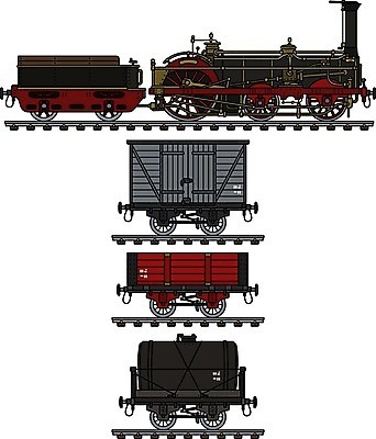 EPS 해외이미지 일러스트 교통시설 자동차 목재 빨간색 검은색 기계 회색 기차 수확 화물 클래식 수증기 만화 복고 탱크 마차 연료 엔진 놋쇠 석탄 옛날 해외202009 해외일러스트 나무 육상교통 교통수단 컬러 교통 컨셉 농업 재료 대중교통 운송업 시설 파일형식 벡터