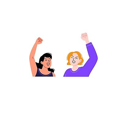 EPS 해외이미지 여자 포즈 이동 일러스트 갈색머리 금발 손들기 외침 자유 분노 잡기 그룹 군중 민주주의 충돌 흥분 반대 공격적 비명 소셜 스트라이크 시범 연대 운동가 위기 정치 지원 집회 항의 해외202009 해외일러스트 헤어스타일 감정 컨셉 모션 사람 소리 파일형식 벡터