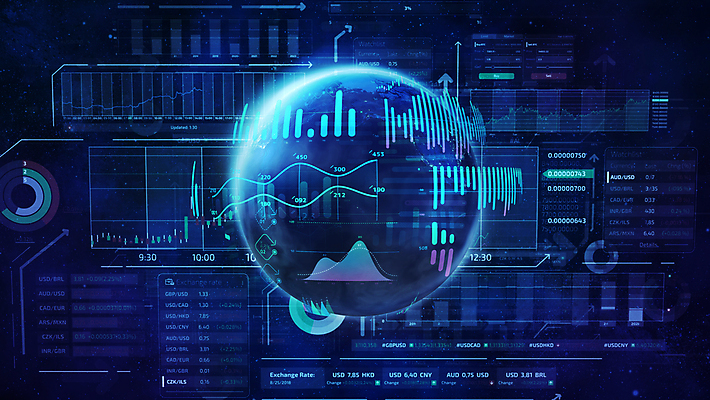 JPG 해외이미지 백그라운드 일러스트 사람없음 파란색 디지털 사이버 UI 인터페이스 해외202009 SF 해외일러스트 컬러 파일형식