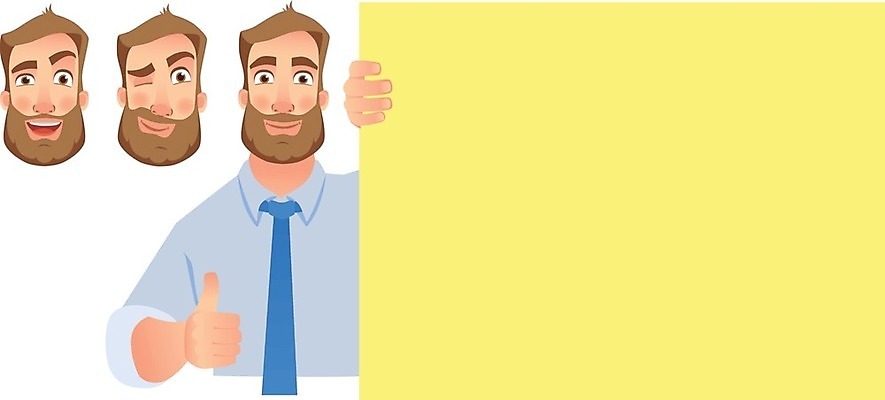 EPS 해외이미지 배너 종이 백그라운드 일러스트 비즈니스 텍스트 사무실 세일 쪽지 공백 정보 잡기 판넬 비즈니스맨 자신감 발표 메시지 만화 종업원 해외202009 해외일러스트 직업 남자 감정 모션 직장인 파일형식 벡터