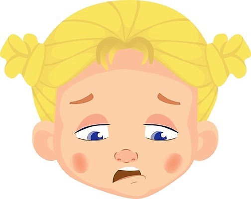 EPS 해외이미지 캐릭터 응시 여자 감정 얼굴 어린이 일러스트 사람 10대 금발 머리 슬픔 플랫 좌절 무서움 만화 고립 아바타 표현성 해외202009 해외일러스트 일러캐릭터 헤어스타일 시선 컨셉 청소년 신체부위 파일형식 벡터