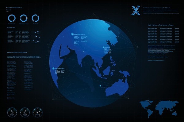 EPS 해외이미지 지구 백그라운드 일러스트 사람없음 디지털 사이버 UI 인터페이스 해외202009 SF 해외일러스트 파일형식 벡터