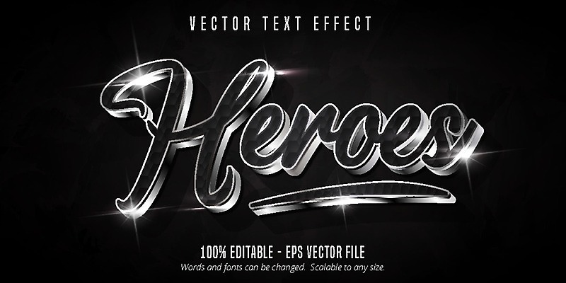 EPS 해외이미지 편집 알파벳 일러스트 텍스트 미술 경사 타이포그라피 단어 빛 3D 금속 회색 은색 만화 편지 영화관 영화 광택 공상 영웅 자동 프리미엄 스타일 효과 해외202009 해외일러스트 문자 영어 컬러 재질 문화예술 극장 디지털합성 파일형식 벡터