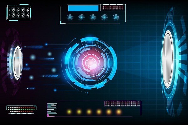 EPS 해외이미지 일러스트 사람없음 디지털 사이버 UI 인터페이스 해외202009 SF 해외일러스트 파일형식 벡터