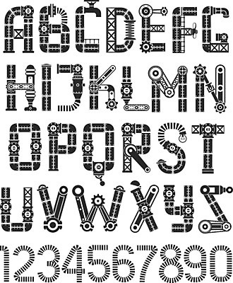 EPS 해외이미지 캐릭터 알파벳 산업 일러스트 공장 미래 기술 흑백 타이포그라피 장식 금속 힘 기계 장비 과학기술 수확 편지 철 심볼 묘사 오브젝트 사인 엔진 정비공 기어 공학 조립 그런지 철강 해외202009 해외일러스트 일러캐릭터 문자 영어 교육 컨셉 농업 공업 재질 촬영기법 기술자 파일형식 벡터