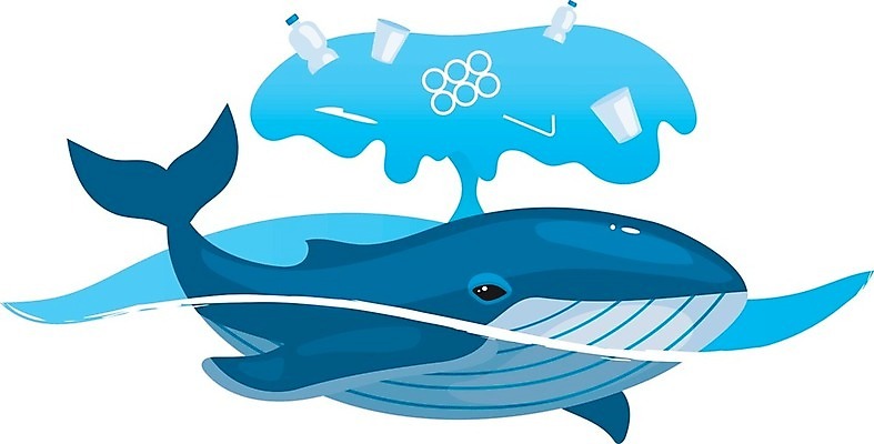 EPS 해외이미지 바다 일러스트 사람없음 환경오염 보호 쓰레기 폐기물 일회용 플라스틱 고래 해양오염 해외202009 해외일러스트 컨셉 포유류 재질 수중동물 파일형식 벡터