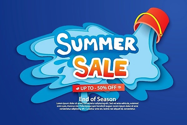 EPS 해외이미지 일러스트 사람없음 물 파란색 세일 물방울 양동이 웅덩이 겹침 50% 해외202009 엎지름 해외일러스트 자연요소 컬러 모션 퍼센트 파일형식 벡터