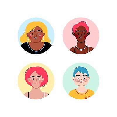 EPS 해외이미지 캐릭터 긴머리 여자 안경 얼굴 선 일러스트 짧은머리 사람 동양인 파란색 금발 갈색 노란색 백발 파마 플랫 인도인 피부 주근깨 엘리먼트 캡모자 아바타 해외202009 해외일러스트 일러캐릭터 외국인 모자_잡화 헤어스타일 잡화 컬러 인종 신체부위 점 파일형식 벡터